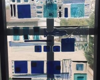 Trio of Framed Fused-Glass Art by Mary Hong https://ctbids.com/#!/description/share/258892