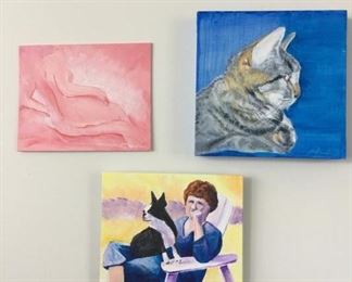 Cat, Dog & Nude Paintings by Paul Crombie https://ctbids.com/#!/description/share/259228