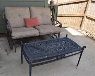 Metal Glider and Coffee Table https://ctbids.com/#!/description/share/259234