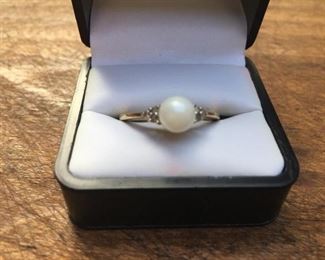 Cultured Pearl and Diamond Ring https://ctbids.com/#!/description/share/259243