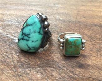 Sterling and Turquoise Ring Duo https://ctbids.com/#!/description/share/259248