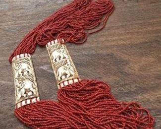 Red Coral and Carved-Bone Necklace https://ctbids.com/#!/description/share/259288