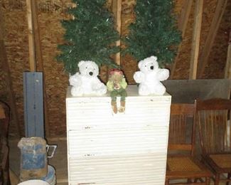 Dresser and Christmas trees