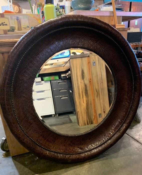 Leather Mirror