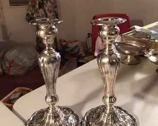 Sterling silver candle sticks 
