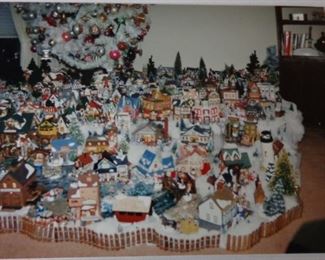 Photo of portion of Christmas village on display