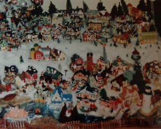 Photo of portion of Christmas village 