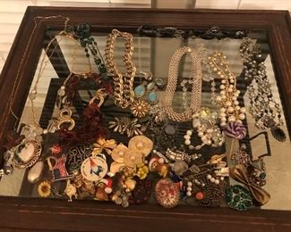 Large selection of costume jewelry