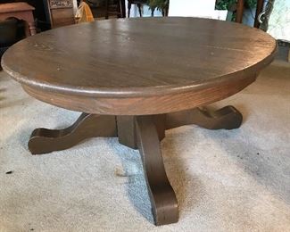 Large round wooden table