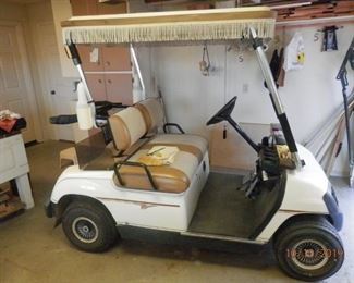 1996 48 volt Yamaha G19E ONE OWNER 2 passenger golf cart with Yamaha Charger and all records. New batteries from Costco March 2018
