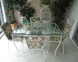 Woodard patio table and chairs