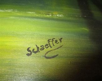 Signature on framed artwork