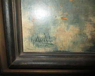 Signature on framed artwork