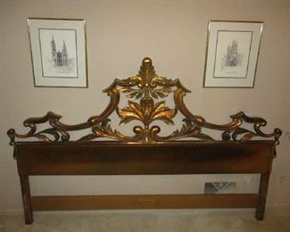 King size ornate headboard