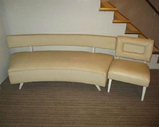 Mid-century modern bench and chair