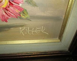 Signature on framed artwork