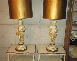 Nightstands and figural table lamps