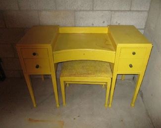 Painted vanity and stool