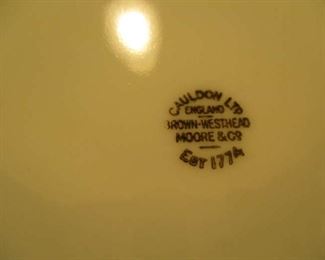 Trademark on bottom of set of China