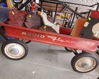 Radio Flyer, wood art