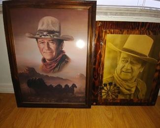 John Wayne Clock & Artwork