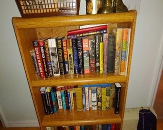 Small Bookcase, Brass Duck Head Book Ends