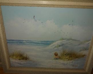 Artwork-child in the sand