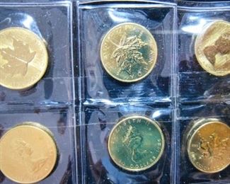 Canadian Maple Leaf gold coins