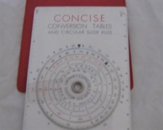 Consise conversion tables wheel selector