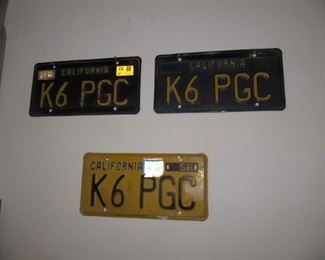 California license plates vintage