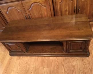 #5 Wood Coffee Table w/2 doors  17.5x56x22  $ 75.00   $ 75.00