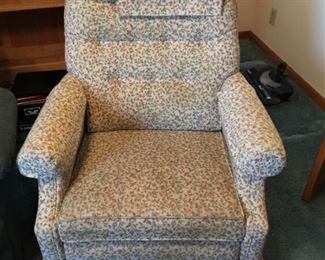 #9 Floral Lazy Boy Rocker  Recliner   $ 65.00