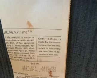 #10 Lazy-Boy Blue Rocker Recliner   $ 65.00