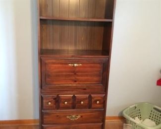 #24  Bookshelf w/flip-down Door & 3 drawers & 1 shelf  $ 75.00