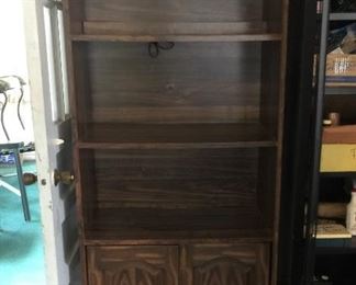 #36 (2)laminate bookshelf w/2doors and 3 shelves 77"H x 30 w x 16"D 50.00 each