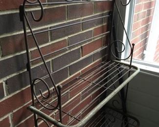 #32 bakers rack 54" H x 25" W x 9"D  $ 50.00