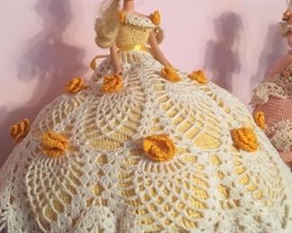 #54 Vintage Francie Doll done as pillow top   $ 30.00