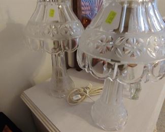 2 Boudoir Glass Lamps