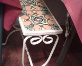 sweet iron and mosiac table