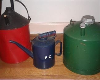 Vintage oil cans