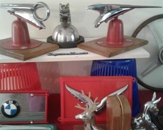 Auto car hood ornaments BMW, Thunderbird, Mack truck, Ford Falcon more