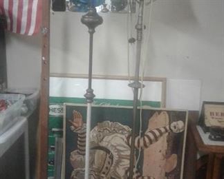 Assorted vintage floor lamps