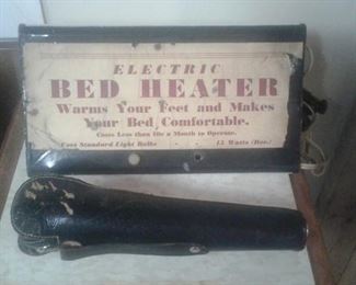 Unique Electric Bed Heater-glass and metal, and tri-pod for camera