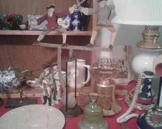 1776 collection including candlestick phone