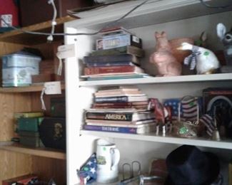 books, collectibles, electrical and hardware