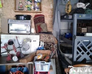carpets, microwave-1 of 3, auto tools and parts, more
