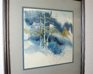 SIGNED WATERCOLOUR by SYDNEY SUMMERS, COLORADO ARTIST