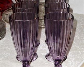 AMETHYST STEMWARE - WE HAVE 12 TOTAL