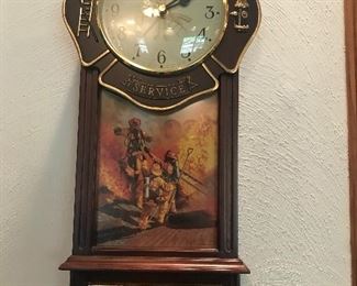 Fire Fighter Wall Clock