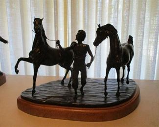 2 Arabian Horses with Arabian Handler